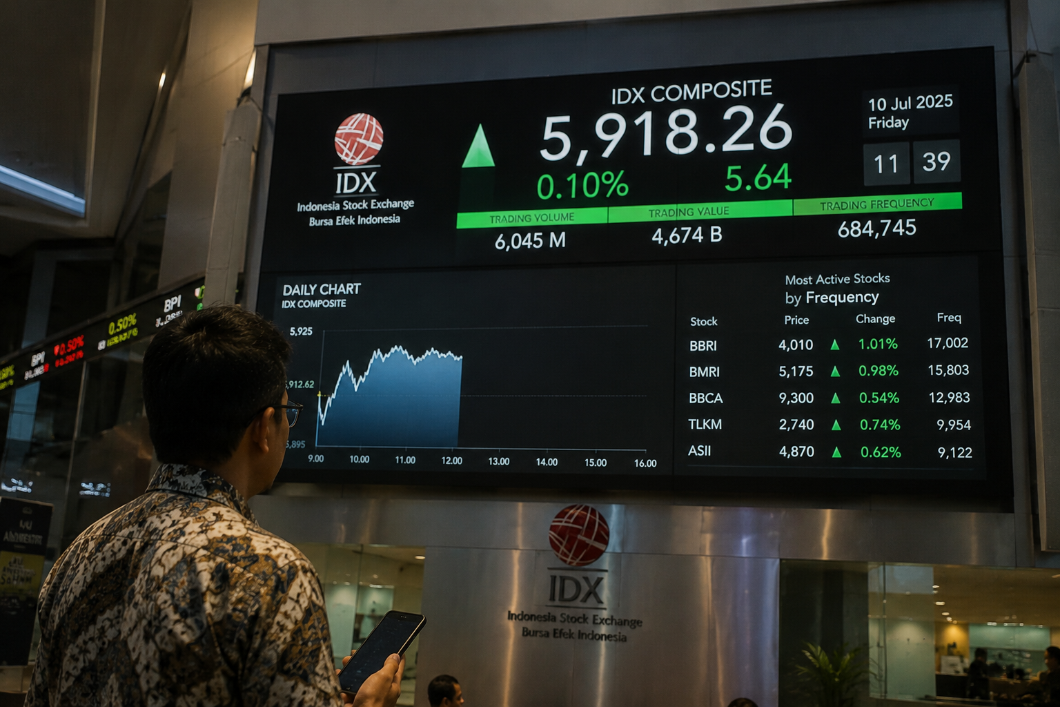 IHSG Rises as Global Market Sentiment Supports Indonesian Stocks